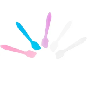 Mini Square Plastic Cosmetic Spatula Low MOQ Facial Spoon for Cosmetics Use