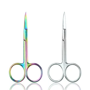 Mini Stainless Steel Beauty Scissors Curved Sharp Personal Care Dead Skin Nails Art Tools Makeup Eyelashes Scissors Beauty Products