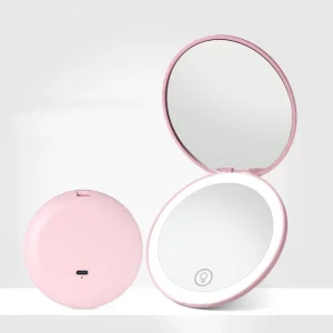 Mini Vanity Mirror Custom Pocket Foldable Makeup Mirror Double Sided Clear Mirror for Women