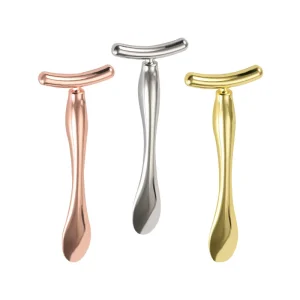 Mini Zinc Alloy Beauty Spoon T Shaped Facial Application Stick for Eye Cream & Skin Care Masks Eye Massage New Design