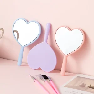 Modern Design Hand held Cosmetic Makeup Mirror Beauty Salon Pocket Mirror with Handle Custom logo and Packaging