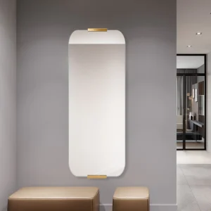 Modern Frameless Glass Bathroom Mirror Wall Mounted Dressing Room Makeup Mirror