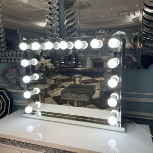 Modern Hollywood Vanity Mirror with Lights Lighted Makeup Tabletop or Wall Mounted Beauty Dressing Mirror