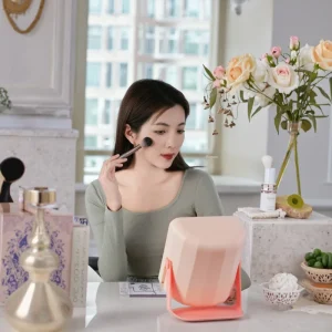 Modern Real Beauty Plastic Makeup Mirror No Reflection Reversal Correct for Confirming Facial Asymmetry Post Makeup