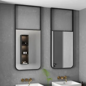 Modern Stylish Wall Mounted LED Touch Switch Defogging French Country Eco Friendly Dimmable Smart Glass Makeup Mirror