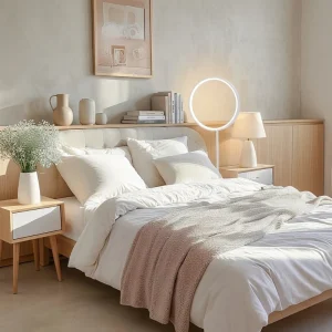 Modern Vanity Makeup Mirror with 15 Dimmable LED Bulbs 3 Color Modes USB Touch Control Sturdy Iron Frame 24×18 Inch White