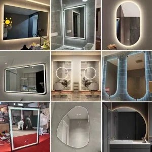 Modern Wall Mounted Backlit Anti fog Touch Sensor Smart Hotel Villa Decor Custom Factory Price High End LED Mirror