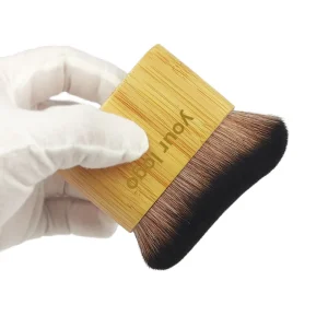 Multi Color Synthetic Hair Face Makeup Brush Contour Design Single Flat Angled Curved Kabuki Body Foundation Brush