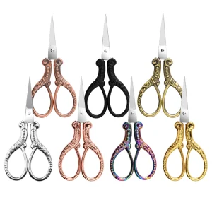 Multi-Purpose Scissors Chinese Style Stainless Steel with Sharp Straight Blade for Home Use and Makeup Salons