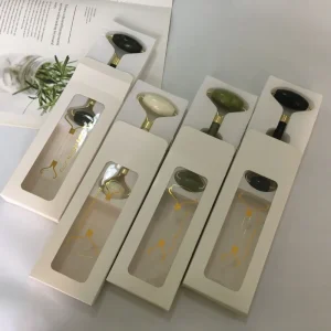 Multi Style Double Headed Jade Roller Facial Massage Roller for Body Neck Hand With Multi Belt Box