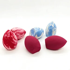 Multi color Ultra soft Non Latex Marble Make-up Beauty Makeup Sponge Washable Wet and Dry Use Powder Puff Custom Packaging