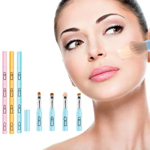 Multi function 4 in 1 Mini Makeup Brush Set Single Pen Combination Design Eyeshadow Eyebrow Beauty Applicator Tool Brushes