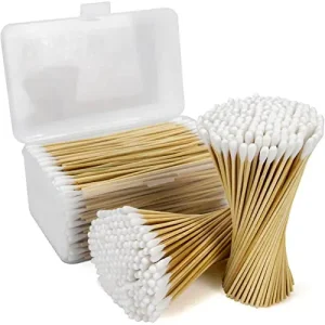 Multi functional Natural Wooden Stick Cotton Swabs Disposable Cotton Buds ISO CE Certified 6pcs Pack for Beauty Makeup Cleaning