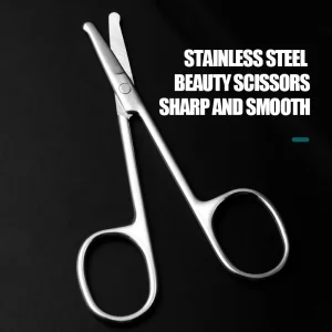 Multi purpose Stainless Steel Curved Scissors Double Eyelid Beauty Scissors Beard and Nose Hair Scissors Cuticle Scissors