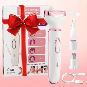 Multifunctional 4 in 1 Women’s Electric Shaver Eyebrow Hair Removal USB Charging Underarm Hair Shaver Hair Remover