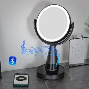 Music Round Mirror Manufacturer Magic Mirror Light Makeup LED Mirror