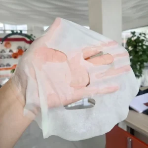 Natural Aloe Eco friendly Dry Facial Sheet Mask Moisturizing Nourishing Whitening Green 40gsm Custom Logo