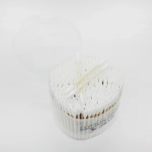 Natural Bamboo Cotton Buds 300pcs Spiral and Pointy Heads Bamboo Stick Ear Buds
