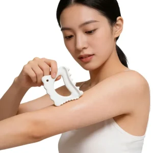 Natural Ceramics Gua Sha Scraping Multi Use Full Body Massage Tool with Box Custom Logo Beauty Guasha Board