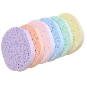 Natural Facial Cleansing Sponge Exfoliator Scrub Sponge Deep Cleaning Skin Care Wash Make Remover Recycled Cosmetic Puffs