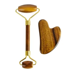 Natural Facial Jade Lifting Roller and Gua Sha Skin Massage Tools Eye Care Derma Crystal Beauty Health Home Use