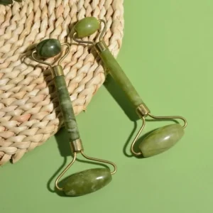 Natural Green Jade Roller for Facial Lifting Anti Wrinkle Anti Puffiness Gua Sha Beauty Skin Care Tool for Commercial Home Use