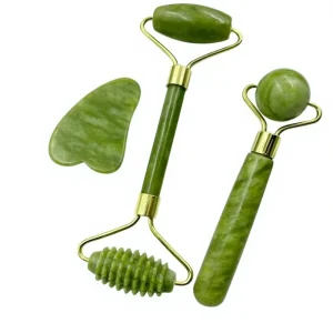 Natural Jade Double Headed Facial Roller Beauty Device Xiuyu Material