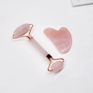 Natural Quartz Stone Facial Massager Jade Roller Face Lifting Anti aging Gua Sha Jade Roller Guasha