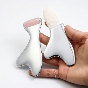 Natural Rose Quartz Jade Roller Facial Massager Eye Massage Wand Little Dolphin Lifting Heart Shaped Mermaid Shaped Gua Sha