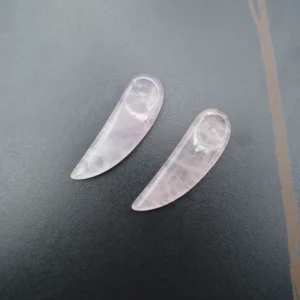 Natural Rose Quartz Makeup Spoon Mini Eye Cream Spoon Guasha Facial Massager Musical Function for Facial Skin Care