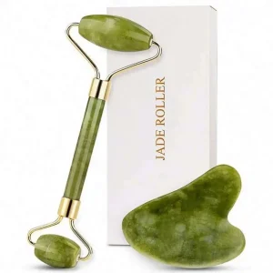 Natural Stone Facial Massager Custom Logo Anti Aging Rouleau De Jade Gua Sha and Jade Roller Set Facial Gua Sha Tool