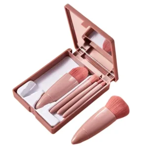 New Arrival 5pcs Portable Mini Travel Makeup Brush Set Complete Function Cosmetic Brushes Kit for Face