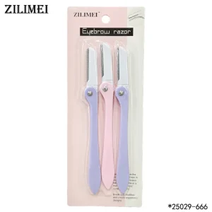 New Arrival Portable Makeup Tool Tweezers Scissors Foldable Eyebrow Shaving Razor Grooming Kit Eyebrow Trimmer Set for Women