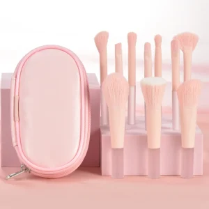 New Design 10 Pcs Durable Bulk Travel Size Women Mini Pink High Quality Synthetic Custom logo Professional Makeup Brush Set