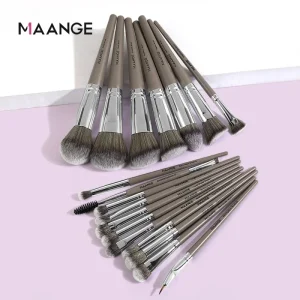 New Design 18pcs Brown Private Label Makeup Brush Set Professional Facial Beauty Tools Makeup Brushes