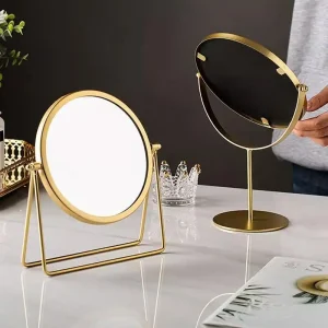 New Design Custom Color Table Double Sided Round Vanity Mirror Desktop Lighted Magnifying Makeup Mirror