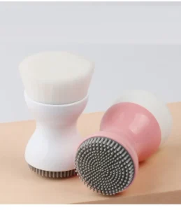 New Design Double-Ended Multi-Functional Manual Facial Cleansing Brush Silicone Massage Cleanser Face Wash Beauty Tool