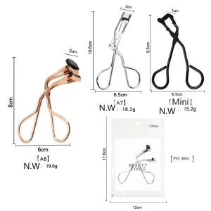 New Design Gold Stainless Steel False Eyelash Curler Small Partial Lash Curlers Custom Mini Eyelash Curler