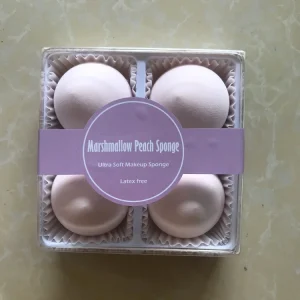 New Design Ultra Soft pink Marshmallow Makeup Sponge Peach Shape Mochi Sponge Latex Free Private Labels