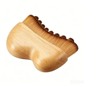New Facial Tools Lymphatic Contour Face Brush Makeup Brush Lymphatic Drainage Brush Bamboo Wood Skin Care Tools