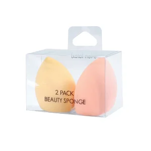 New Fashion 2pcs Makeup Sponge Set Round Foundation Custom Flat Makeup Sponge Cosmetic Makeup Sponge With Clear Box