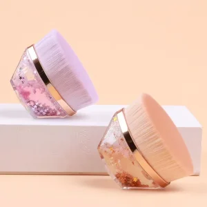 New Foundation Brush Shining Liquid Handle Portable Cosmetic Brush Kabuki Single Makeup Brush
