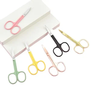 New High Quality Colorful Beauty Scissors Custom Small Nail Tools Eyebrow Nose Hair Cut Eyelash Scissor Beauty Makeup Tool