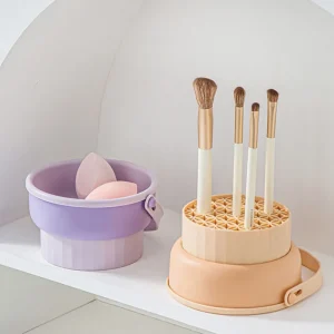 New Household Silicone Cleaning Bowl Soft Plastic Makeup Brush and Drying Tray Beauty Tools Artifact