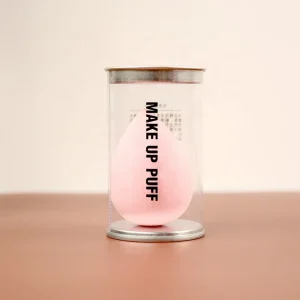 New Latex Free Makeup Sponge Powder Puff Custom Logo Beauty Sponge Egg Pink Portable Blender Individual Package