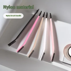 New Portable All In One Dual Purpose Beveled Spiral Eyelash Double Ended Eyebrow Comb Single Brush for Eyelash Makeup Brush