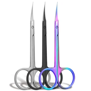 New Russian style Stainless Steel Portable Eyebrow Trimming Dead Skin Scissors for Beauty Makeup and Eyelash Care