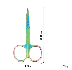 New Stainless Steel Sharp Curved Blades Eyebrows Nose Hair Trimming Scissors for Manicure Pedicure