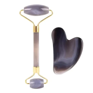 New Style Low Premium Certified Agate Stone Jade Roller Set