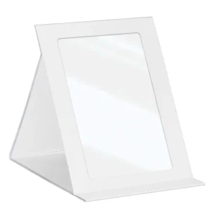 New Style Printed Blue Color Sweet Dream Square Foldable Desk Paper Makeup Mirrors for Makeup